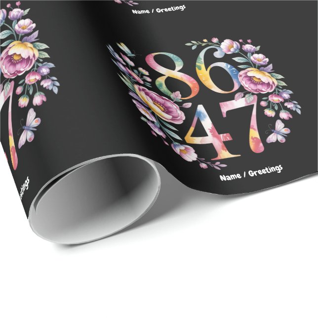 8647 Subtle Floral Boho Style A Peaceful Protest Wrapping Paper (Roll Corner)