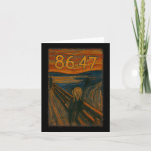 8647 Subtle Resist Trump The Scream Painting Polit Card