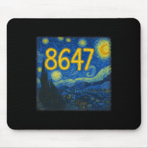 8647 Subtle Resist Trump Van Gogh Starry Night Pol Mouse Mat
