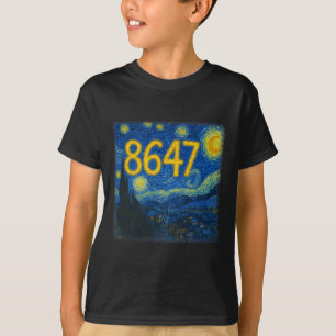 8647 Subtle Resist Trump Van Gogh Starry Night Pol T-Shirt