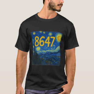 8647 Subtle Resist Trump Van Gogh Starry Night Pol T-Shirt
