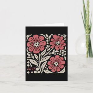 8647 Subtle Trump 86 47 Floral Boho Style  Card
