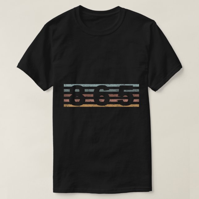 865 Area Code Retro Tennessee Knoxville  T-Shirt (Design Front)