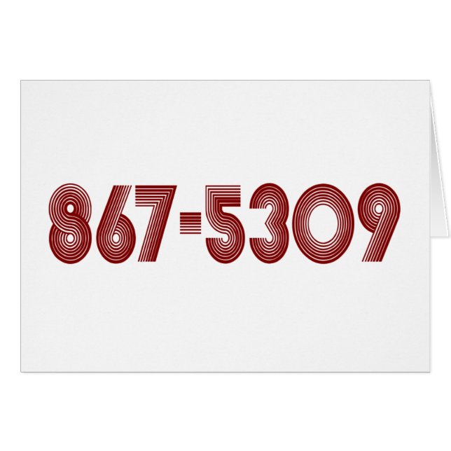 867-5309 (Front Horizontal)