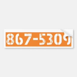 867-5309 BUMPER STICKER