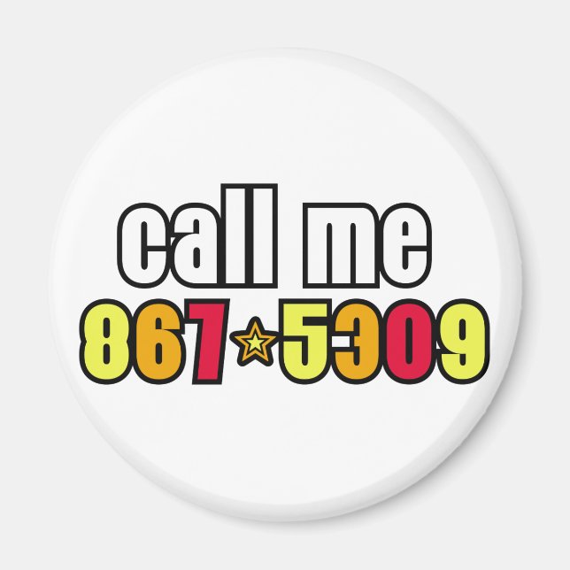 867-5309 MAGNET (Front)