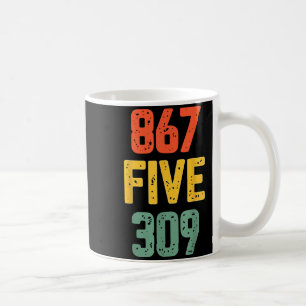 867 Five 309 Retro Music Number Funny 80s Throwbac Coffee Mug