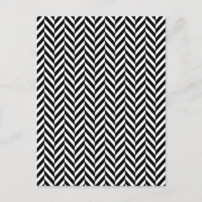8690_chevron COLORFUL OPTICAL ILLUSIONS BLACK WHIT Postcard (Front)