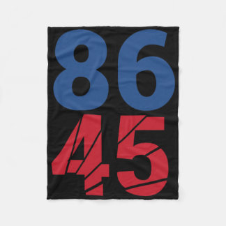 86 45 Anti Trump Impeachment Protest For Democrats Fleece Blanket