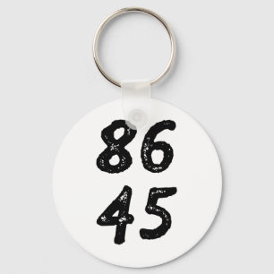 86 45 Anti Trump Retro Distressed Vintage Style  Key Ring