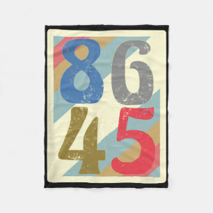 86 45 Funny Retro Anti Trump T Shirt Clic Vintage Fleece Blanket