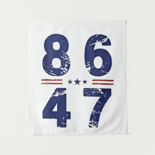 86 47 Anti Trump 8647 Retro Vintage Style Tapestry