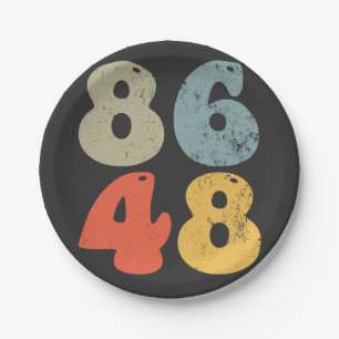 86 47 Anti Trump 8648 Retro Vintage 2028 Election Paper Plate