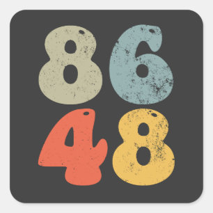 86 47 Anti Trump 8648 Retro Vintage 2028 Election Square Sticker