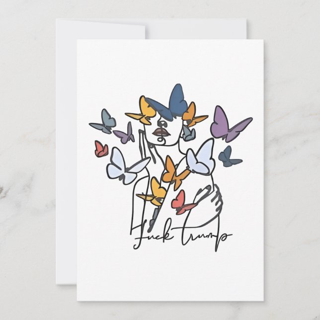 86 47 Anti Trump Floral T-Shirt, Impeach President Invitation (Front)