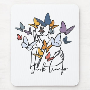 86 47 Anti Trump Floral T-Shirt, Impeach President Mouse Mat