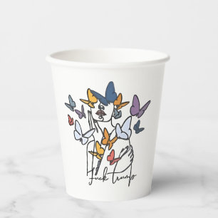 86 47 Anti Trump Floral T-Shirt, Impeach President Paper Cups