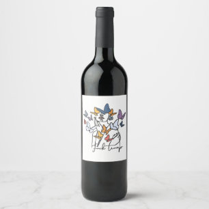86 47 Anti Trump Floral T-Shirt, Impeach President Wine Label
