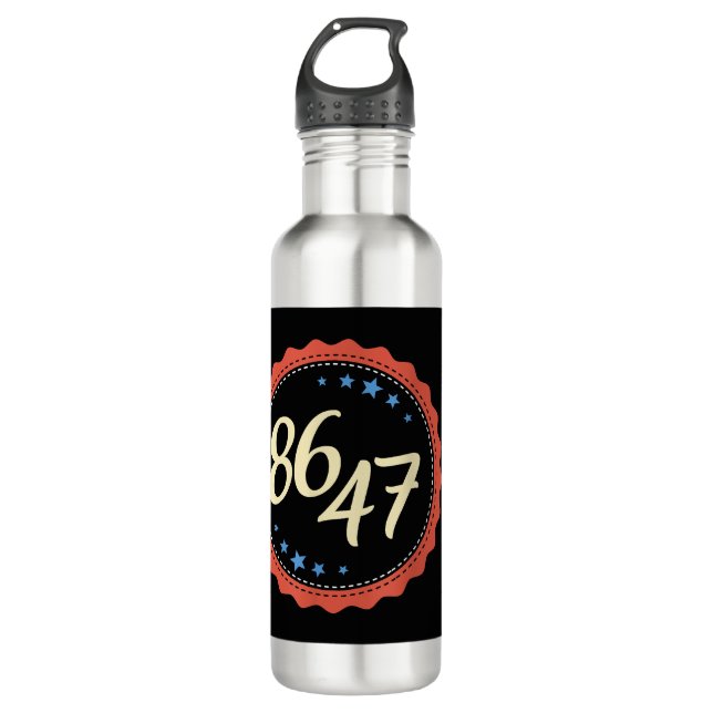 86 47 Anti Trump Funny 710 Ml Water Bottle (Front)