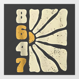 86 47 Anti Trump Funny Floral Humour  Window Cling