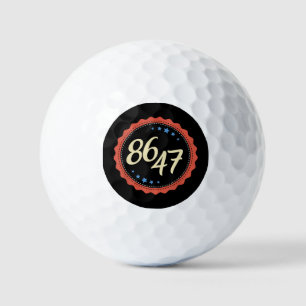 86 47 Anti Trump Funny Golf Balls