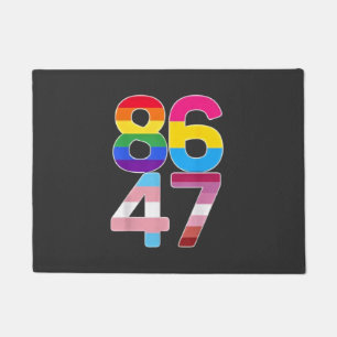 86 47 Anti Trump Funny LGBTQ Pride Month Gift Doormat