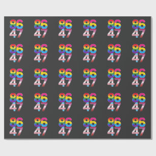 86 47 Anti Trump Funny LGBTQ Pride Month Gift Wrapping Paper