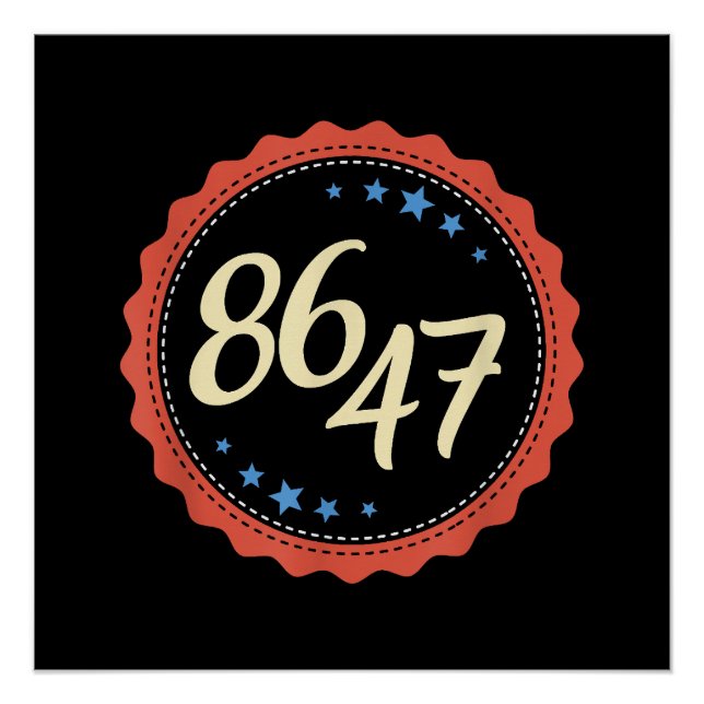 86 47 Anti Trump Funny Poster (Front)