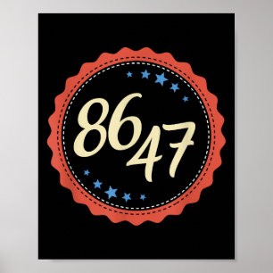 86 47 Anti Trump Funny  Poster