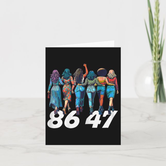 86 47 Anti Trump Funny Womens Girls Retro 8647 Flo Card (Front)