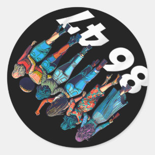 86 47 Anti Trump Funny Womens Girls Retro 8647 Flo Classic Round Sticker