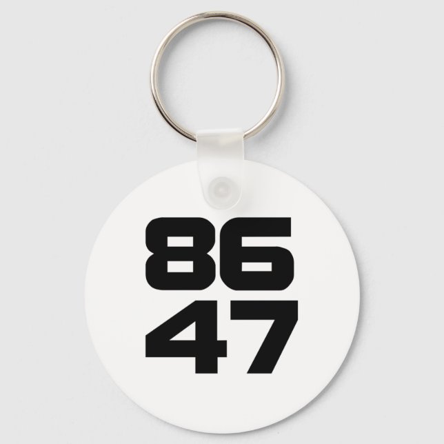 86 47 Bold Anti Trump Resist Project 2025  Key Ring (Front)