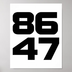 86 47 Bold Anti Trump Resist Project 2025 Poster