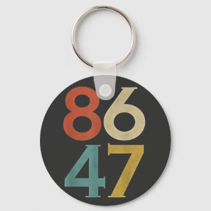 86 47 Dump Trump Cool Retro Anti-Trump Key Ring