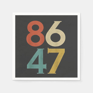 86 47 Dump Trump Cool Retro Anti-Trump Napkin