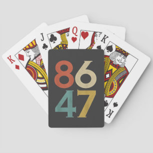 86 47 Dump Trump Cool Retro Anti-Trump Playing Cards
