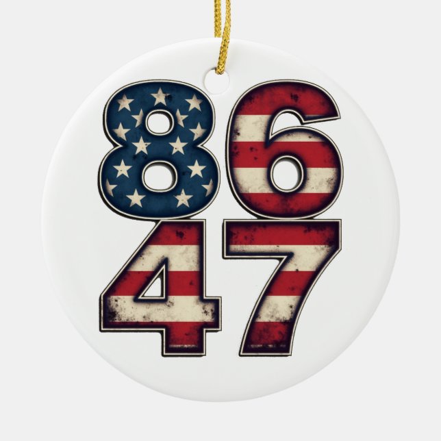 86 47 Proud Maga Trump President inauguration Day  Ceramic Tree Decoration (Front)