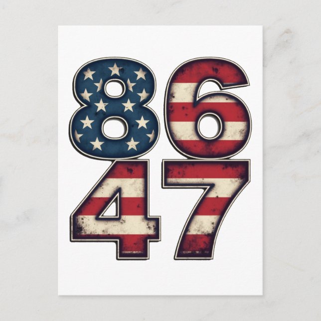 86 47 Proud Maga Trump President inauguration Day  Postcard (Front)