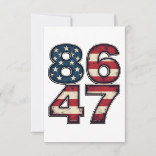 86 47 Proud Maga Trump President inauguration Day  Thank You Card