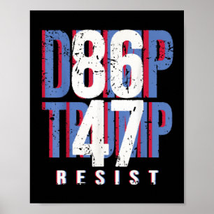 86 47 Shirt Anti Trump Impeach 47 Dump Trump Poster