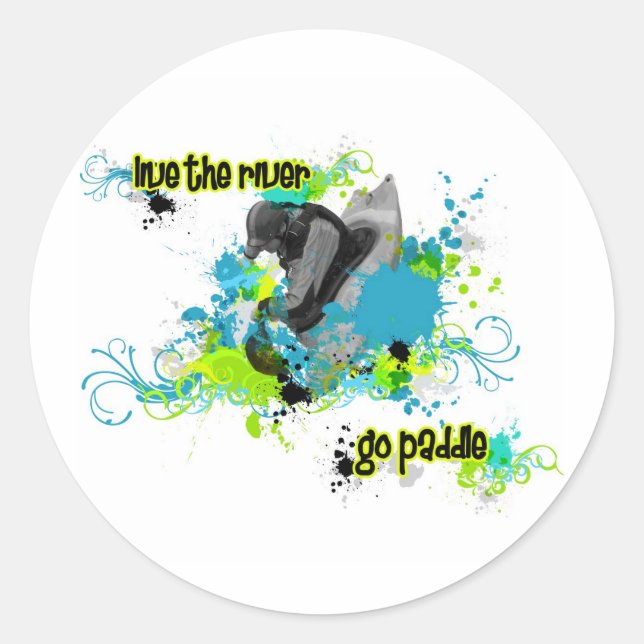 86 Urban kayak 5 Classic Round Sticker (Front)