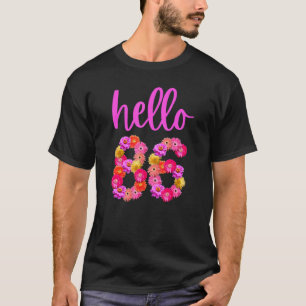 86 Year Old Birthday Flower Hello 86 Its My 86th B T-Shirt