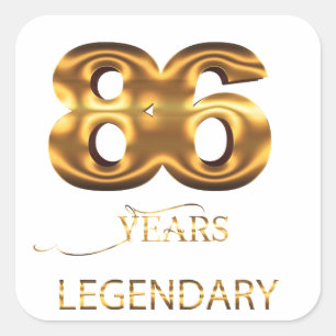 86 years legendary sticker