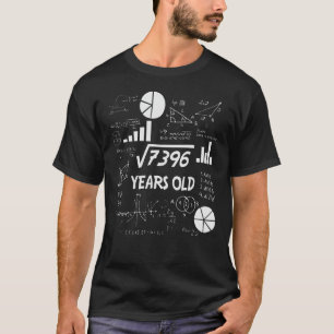 86 Years Old Bday Math Teacher 86th Birthday Gift T-Shirt
