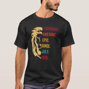 86 Years Old Legend Since July 1936 86th Birthday T-Shirt