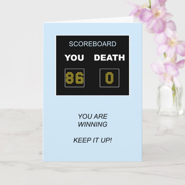86th Birthday Scoreboard Card (Orchid)
