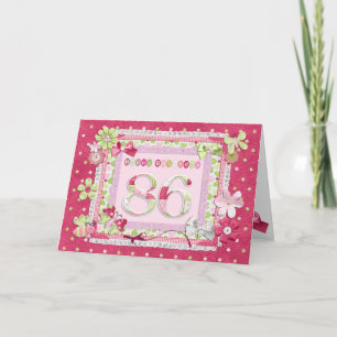 86th birthday scrapbooking style card