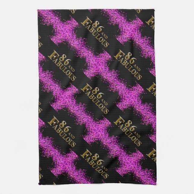 86th Birthday  Tea Towel (Vertical)