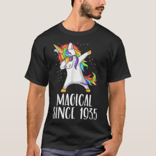 86th birthday, unicorn dab, Magical since 1935 T-Shirt