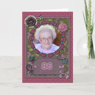 86th Photo card for a birthday